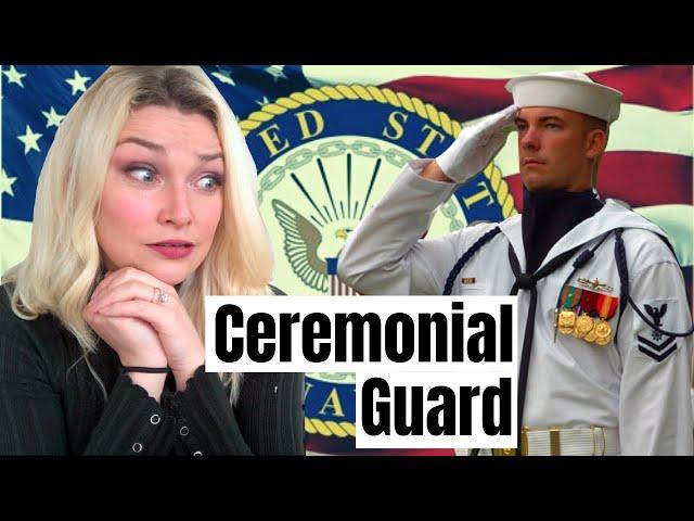 New Zealand Girl Reacts to US NAVY CEREMONIAL GUARD - I got emotional