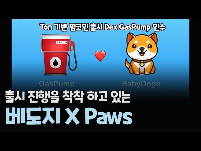 베이비도지 톤기반 밈코인 출시 Dex인 GasPump 인수 / PAWS 프라이빗키 / BabyDoge 코인