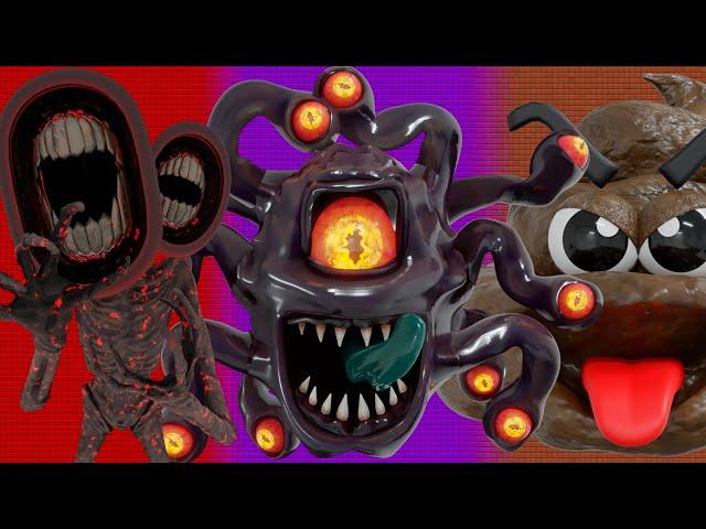 Pacman's Adventures Compilation #15 - Epic Battles: Siren Head - Monster Poop - Beholder