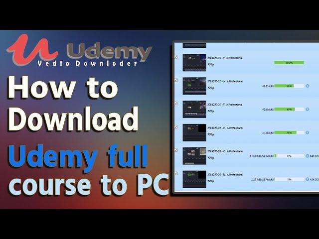 How to Download Udemy full course to PC  | Download Udemy video Course in One Click