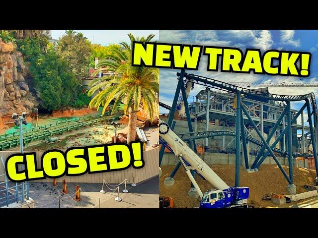 Jurassic World Closed and NEW track added for Fast and Furious Coaster Universal Studios Hollywood!