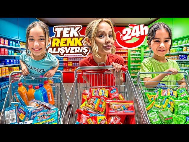 24 SAAT BOYUNCA TEK RENK CHALLENGE  | Elif Sinem Gamze Karta Öykü Karta