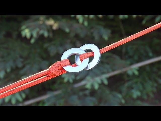 Steel Washers Tension Locking System - Tarp Tensioner - Wilderness Survival Tips - CBYS Paracord