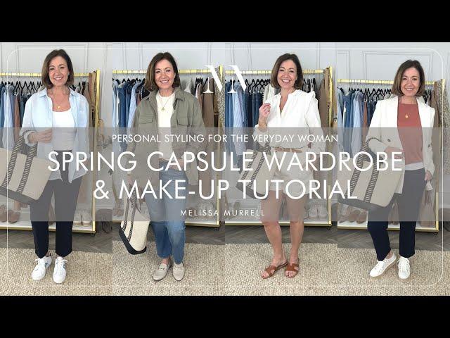SPRING CAPSULE WARDROBE SIZE 12 BODY SHAPE + PROFESSIONAL MAKEUP TUTORIAL STYLING THE EVERYDAY WOMAN