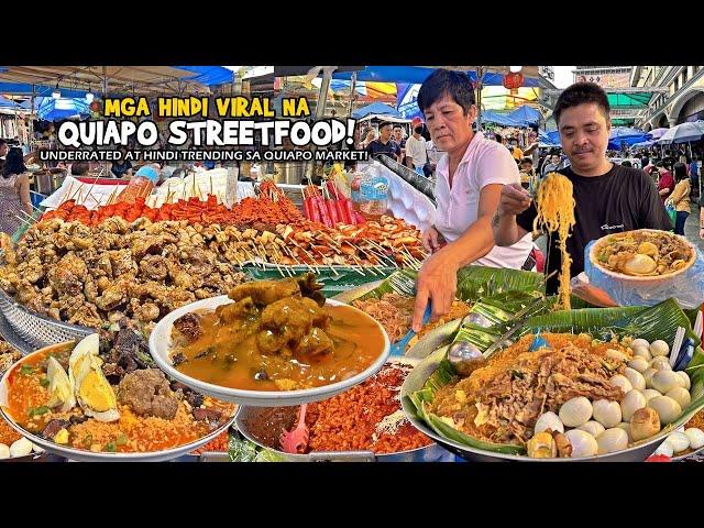 Mga hindi TRENDING o VIRAL na QUIAPO STREET FOOD sa Manila SAMGYUP SOTANGHON PALABOK FIESTA OVERLOAD