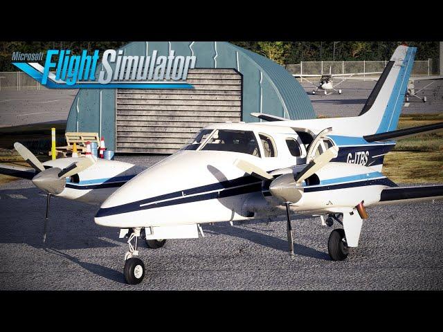 Engine Failure over the Grand Canyon! | Part 2: Black Square Piston Duke | Full Flight Review | MSFS