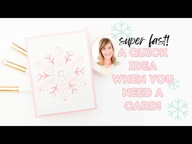 The Fastest Christmas Card, When You Need One QUICK! | Easy Christmas Card for Beginners