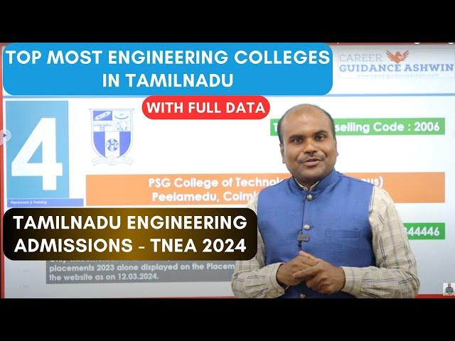 TOP RANKED Engineering Collegesin TamilNadu 2024 - 2025 | With PLACEMENT Analysis of ALL Colleges