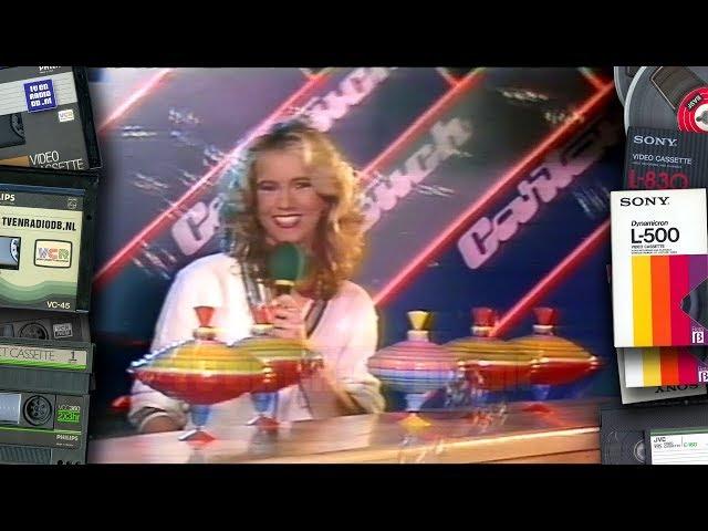 TV: Sky Channel (19850421) - Sky Trax Eurochart Top 50 | Linda de Mol | Cartouch | Utrecht (matig)