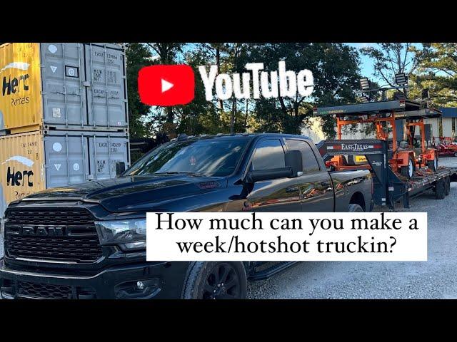 **Hotshot Trucking** How much $ can you make a week/month hotshot trucking Owner Operator Non-CDL