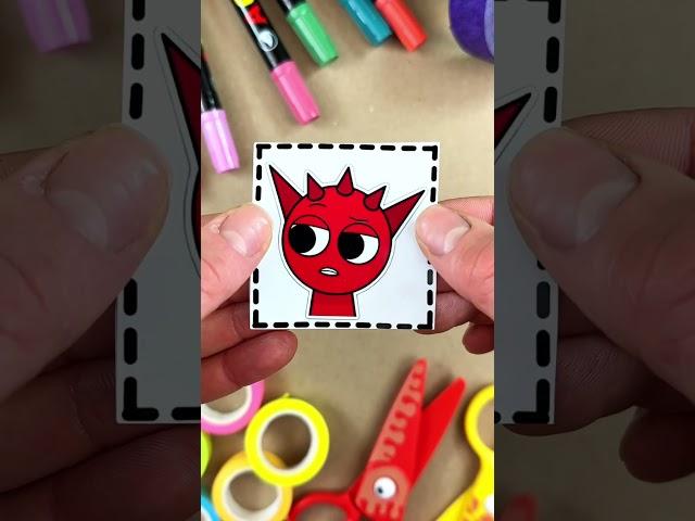 DIY Paper Craft Trick of Sprunki! #sprunki #papercraft #sprunkiincredibox #trick #incredibox #tricks