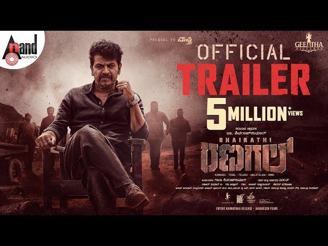 Bhairathi Ranagal Official Trailer | DR.Shiva Rajkumar|GeethaSRK|Narthan|Ravi Basrur|Rukmini Vasanth