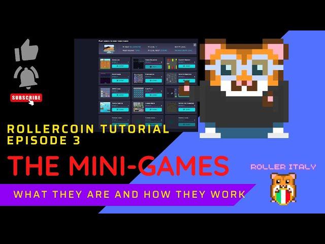 ROLLERCOIN Tutorial Episode 3 - THE MINI-GAMES : An overview of all mini-games and how to play them