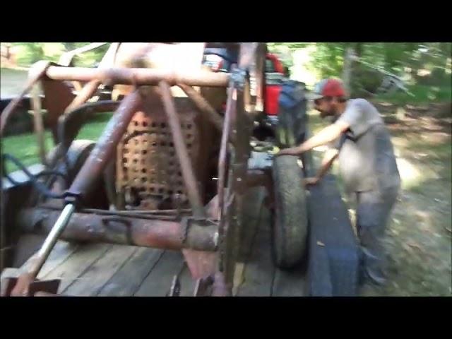 Unloading rusty tractors