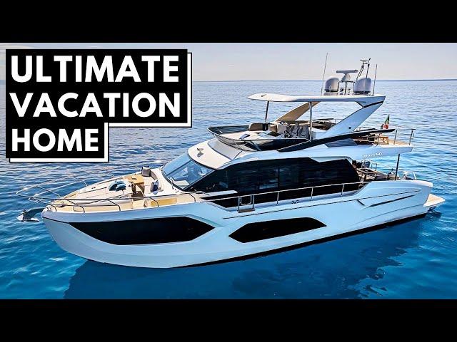€1,420,000+ ABSOLUTE 60 FLY Power Motor Yacht Tour Liveaboard Luxury Coastal Cruiser