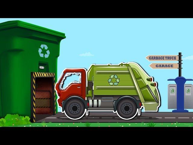 kids playtime | garbage truck | rusty vehicles | car garage for kids