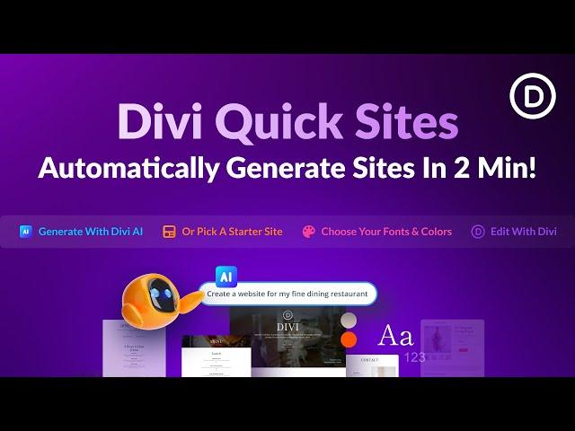 Introducing Divi Quick Sites (Including AI Website Creation)