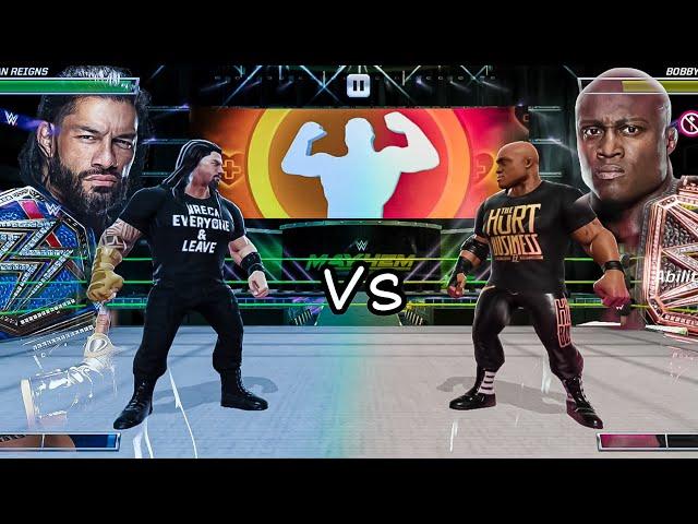 WWE Mayhem Universal Champion Tribal Chief  Roman Reigns Vs WWE Champion The Almighty Bobby Lashely