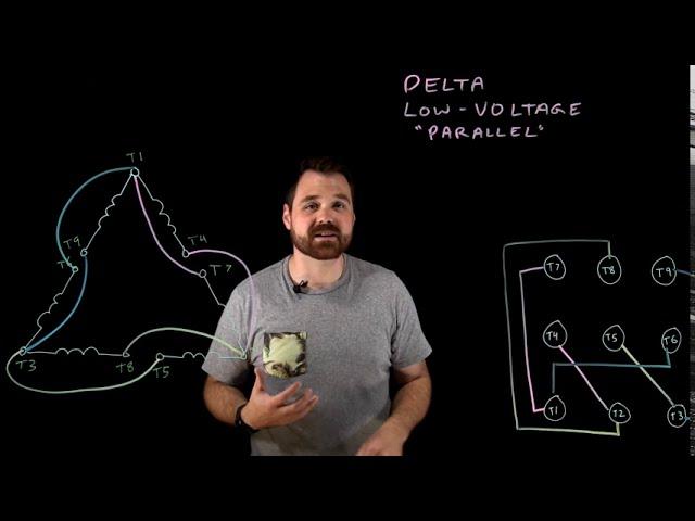 Delta Dual Voltage Motor - Low Voltage Connection