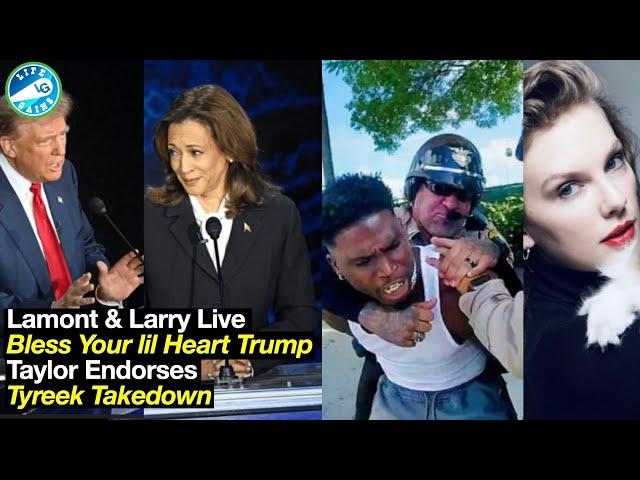 Kamala Killed Trump! Taylor Endorsed Kamala! Tyreek Hill Takedown – Lamont & Larry LIVE!