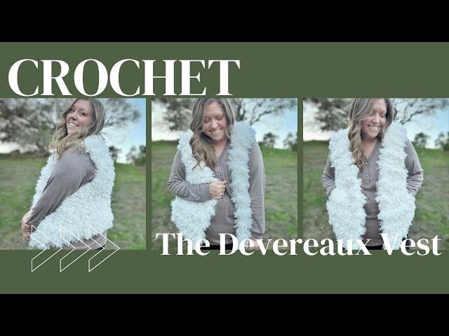 Quick and easy crochet faux fur vest tutorial, The Devereaux Vest crochet pattern and tutorial