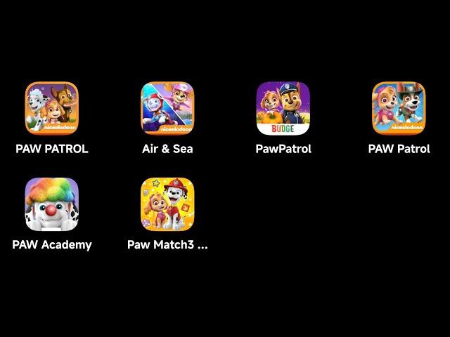 PAW Patrol Android: A Day in Adventure Bay,Air + Sea Adventures,Pups Rescue World,Rescue Run,Academy