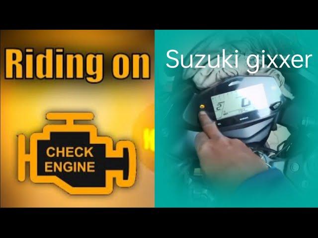 Engine light warning Suzuki gixxer SF 155#suzuki #problem solve service centre