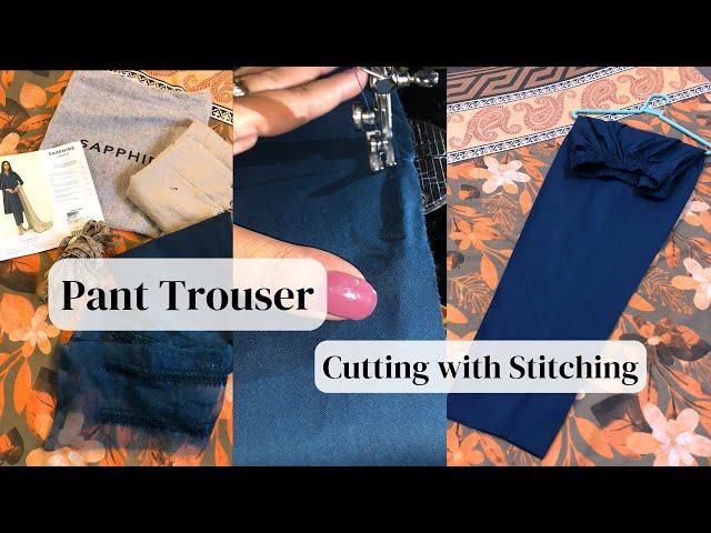Very Easy Pant Trouser Cutting and Stitching || Ladies Pant trouser with Perfect Fitting