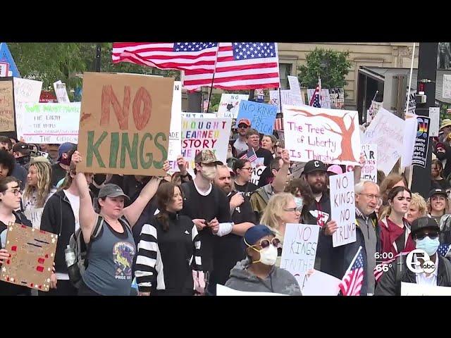 Thousands gather for 'No Kings’ protests across Northeast Ohio
