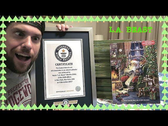 NEW Guinness World Records Title | Fastest Time to Eat All Chocolates From an Advent Calendar