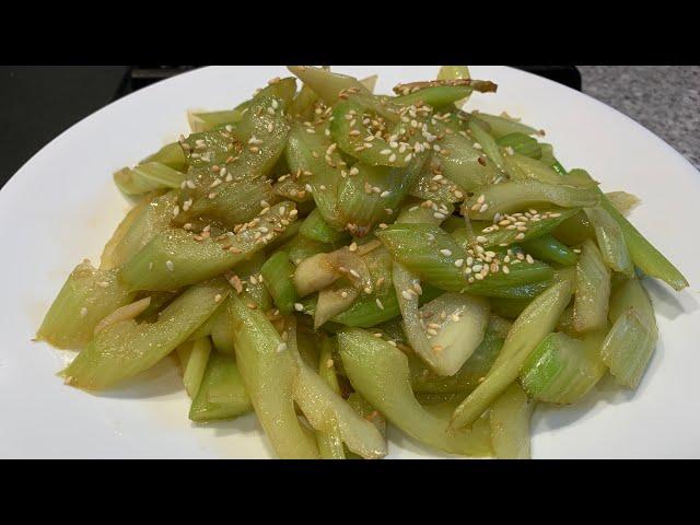 Stir Fried Celery | Chinese Style Basic Celery Stir Fry Recipe | FullHappyBelly