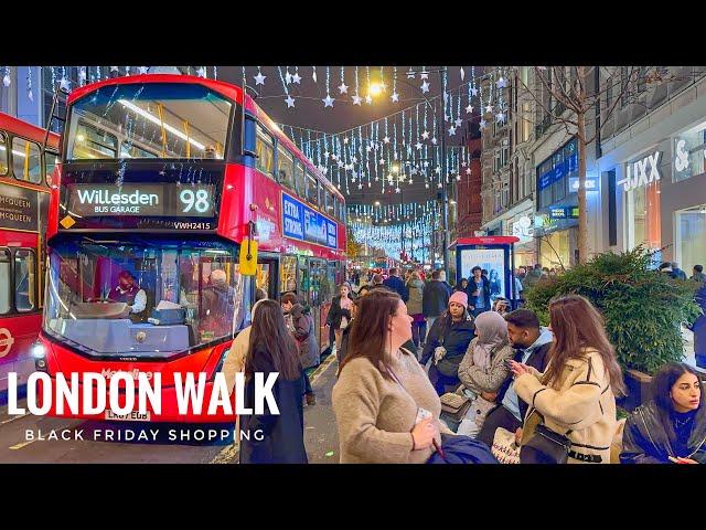 London Christmas Shopping 2024 | Central London Virtual Walking Tour | Christmas in London |4K HDR]