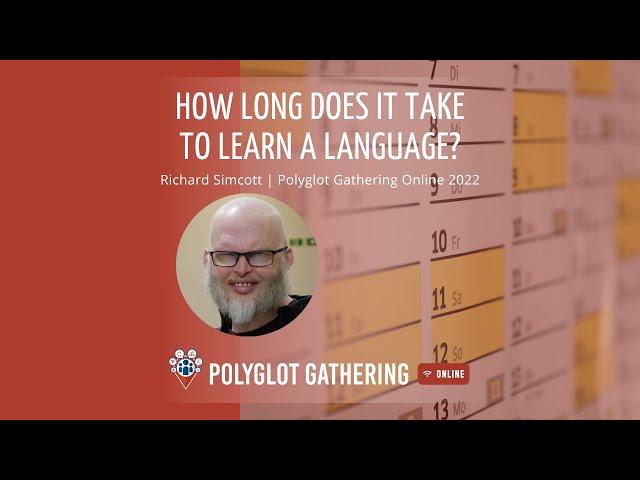 How long does it take to learn a language?  - Richard Simcott | PGO 2022