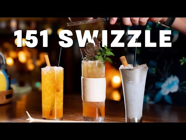 The 151 Swizzle from Don the Beachcomber, The Mai Kai, and Smuggler's Cove