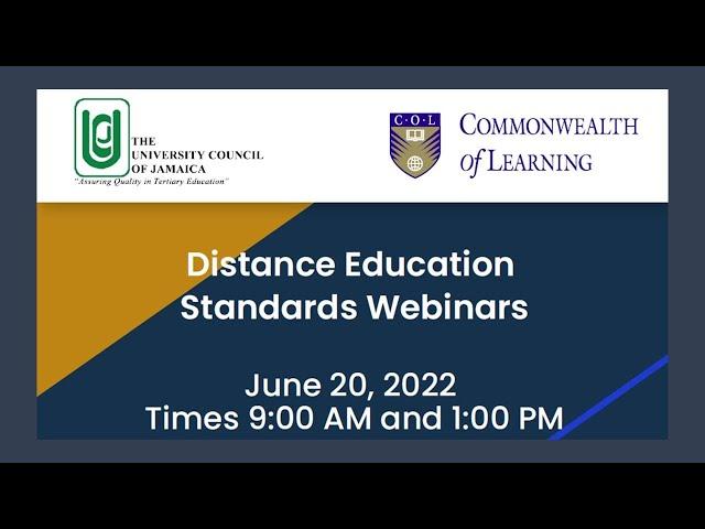 UCJ/COL Distance Education Standards 2022 | Workshop 2