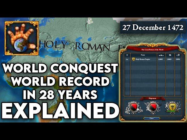 EU4 True One Tag World Conquest Speedrun in 1472 (WR) Explained