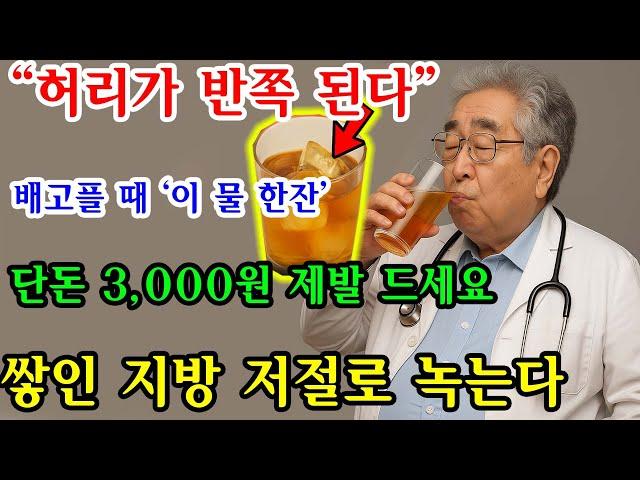 "물 대신 드세요" 지방만 가득 껴서 축저진 중년 뱃살 확 빼고 싶다면 3,000원에 '이것' 드세요. 딱 7일만에 굶지않고 내장지방 10kg 싹 빠집니다 (다이어트 명강의)