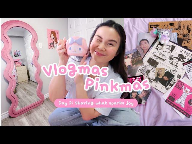 Pink Vlogmas Day 2 : Sanrio items, BTS album unboxing, Filipino snacks