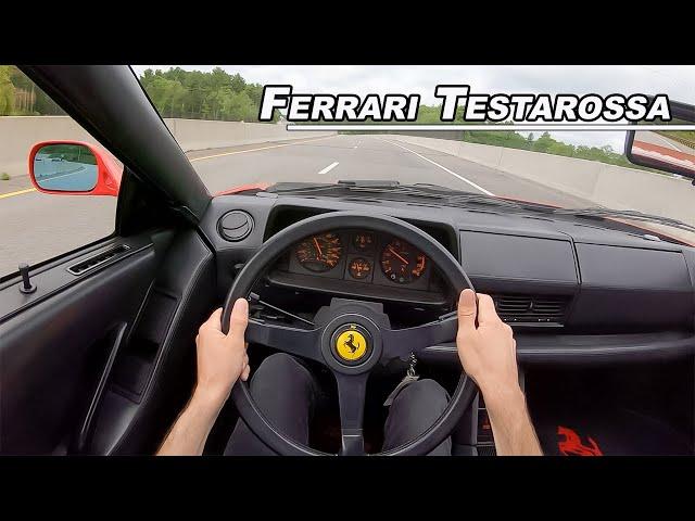 Driving The Ferrari Testarossa - 12 Cylinder POV Therapy Drive ( Binaural Audio)