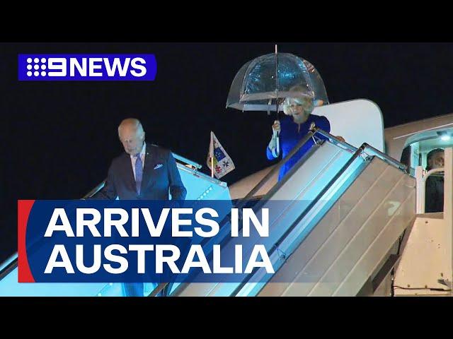 King Charles and Queen Camilla arrive in Australia | 9 News Australia