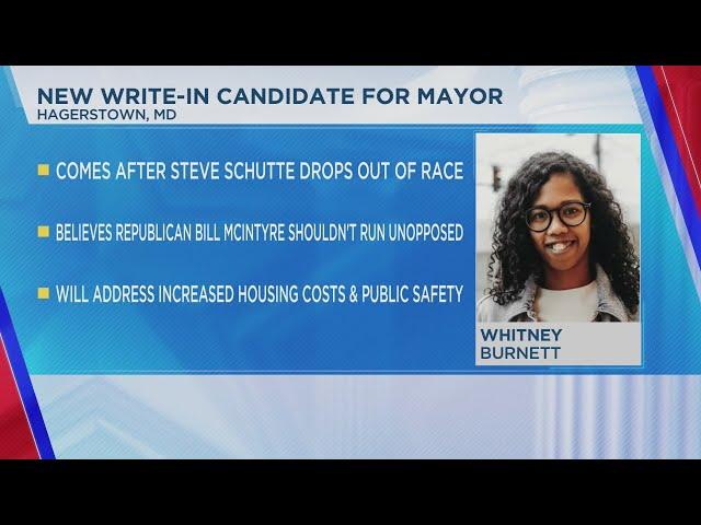 Whitney Burnett announces write-in candidacy for Mayor of Hagerstown