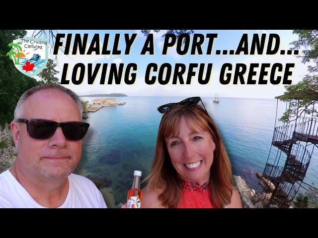 We Reach Land and LOVE Corfu Greece - Vlog Day 8 of 11