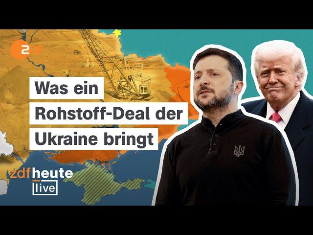 Ukraine könnte "Rohstoffkolonie" der USA werden - Politologe zu US-Ukraine-Deal | ZDFheute live