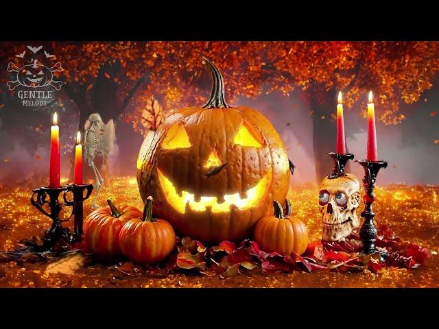 Relaxing Halloween Music  Dark, Spooky Sounds with Pumpkin Jack O' Lanterns - Halloween Ambience