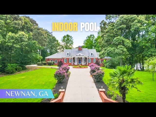 Luxury Waterfront Home w/ Indoor Swimming Pool, Elevator, Gym, 2 Kitchens FOR SALE South of Atlanta