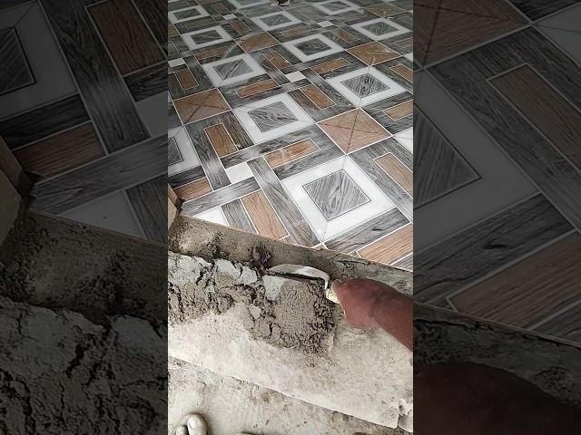 Tile work #shortsfeed #construction #satisfying #foryou #tiles #home #cement