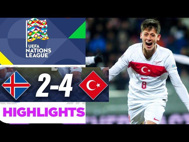 Türkiye - İzlanda (4-2) Maç Özeti | UEFA Uluslar Ligi 2024 | izlanda türkiye Maçi Özet