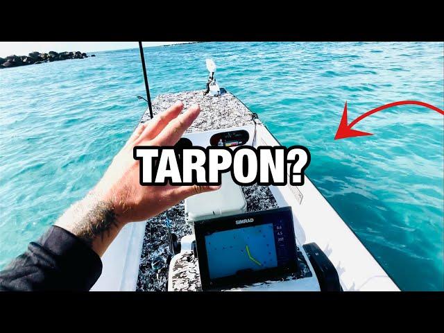 FISHING IN STUART FL - Carolina Skiff j16 / hooked on a tank!! Simrad go9