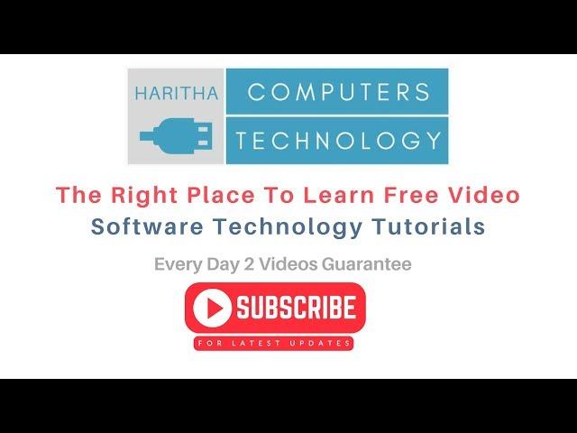 Youtube channel Haritha Computers Technology (asp.net php Wordpress mvc c#)