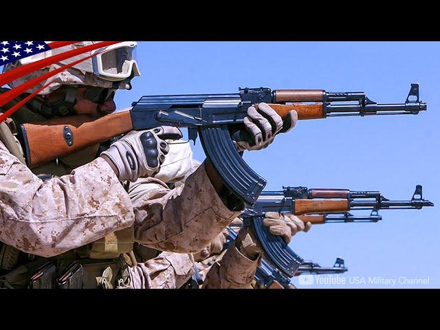 American Soldiers Fire Foreign Assault Rifles - AK-47, FAMAS, etc.